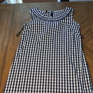 Black and White Checkered Sleeveless Dress